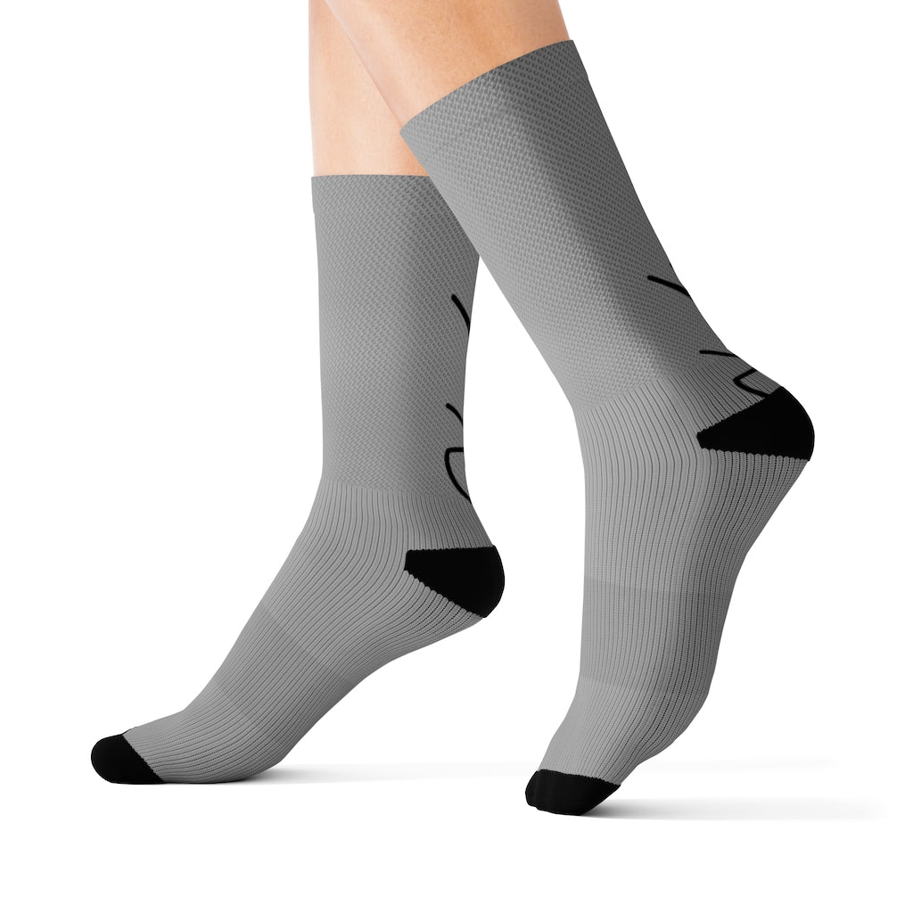 Grey/Blk Xelf Socks